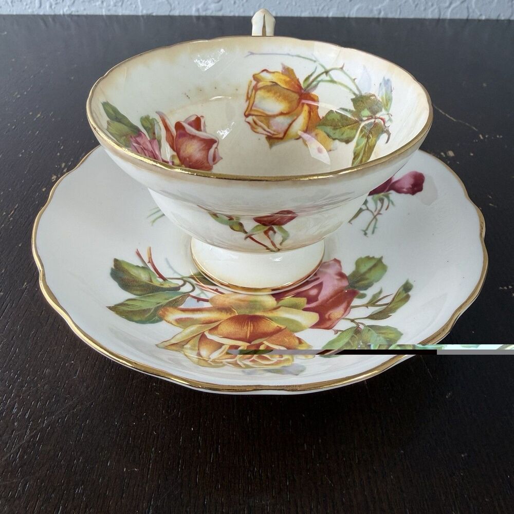 Hammersley & Co Morgan’s Rose Tea Cup & Saucer Set Vintage English Bone China - Picture 2 of 8